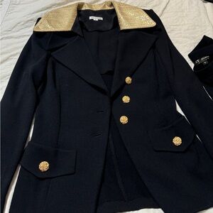 Vintage VTG St John Evening pant suit, size 6 jacket and size 8 pull on pant